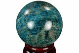 Bright Blue Apatite Sphere - Madagascar #121834-1